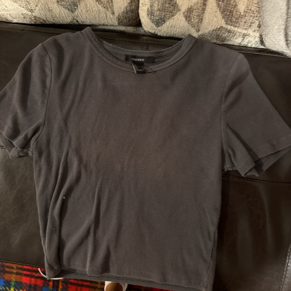 Forever 21 Grey/Black Women's Top